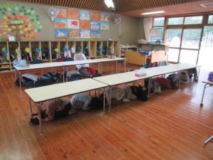 消防車見学 避難訓練　2