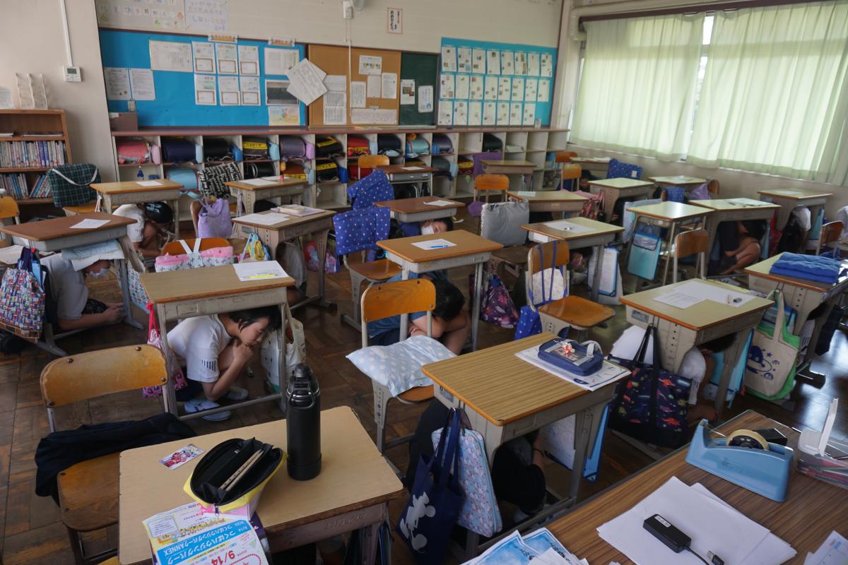 緊張感ある避難訓練できました