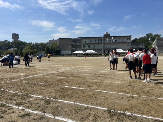 体育祭の練習中の様子