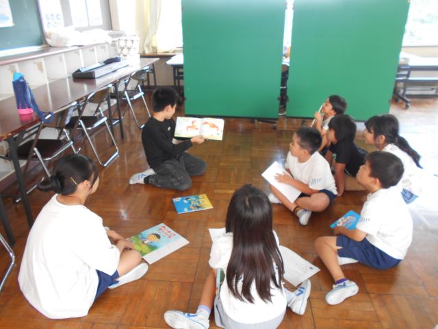 本日のGタイム 縦割り班で本紹介