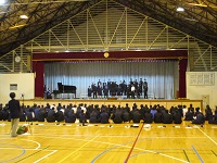 8年生 合唱祭のリハーサル 10月22日