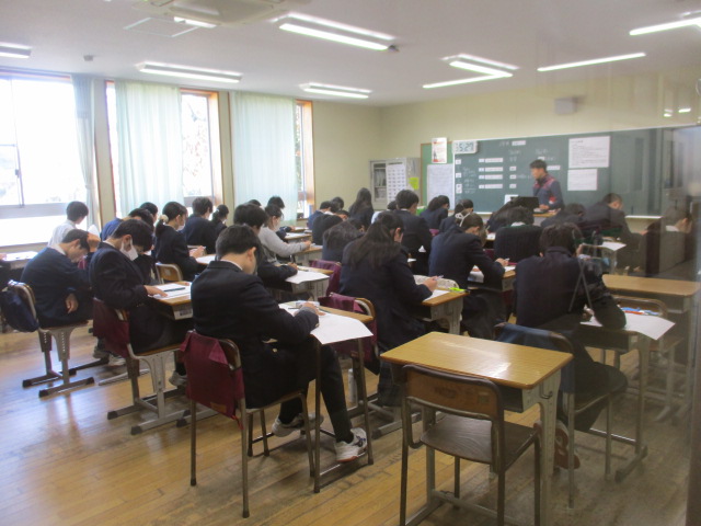 11月27日(木)中間・期末テスト 1日目