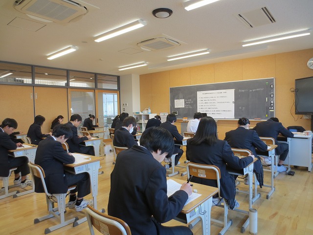 1月15日(木) 学力診断テスト1日目 7・8年生