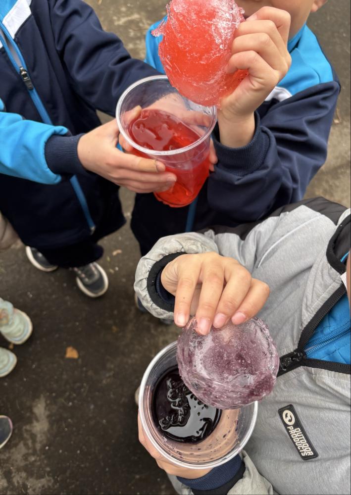 【1年生】凍るかな?カラフルスノー