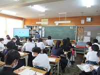 9年生 道徳の授業(2月18日)