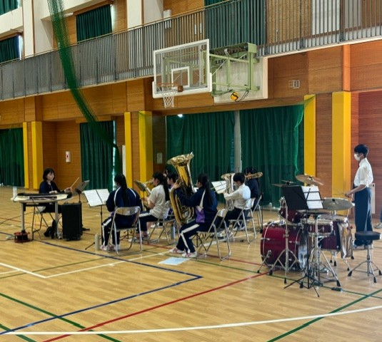 明日の壮行会に向けて練習を行いました!