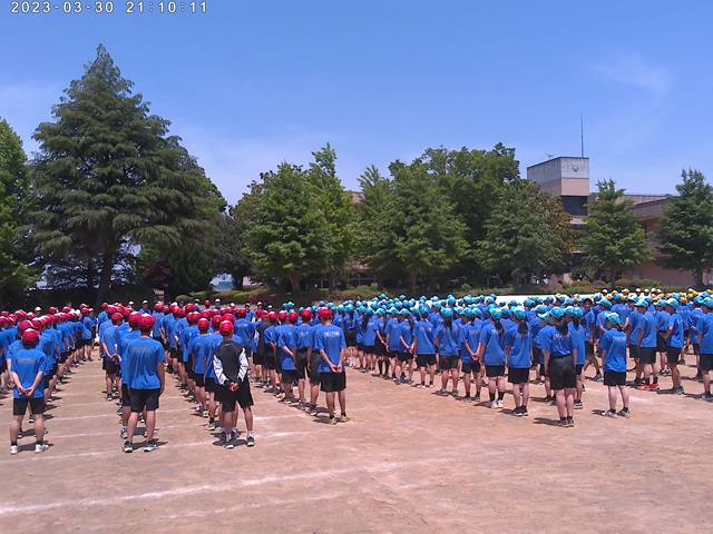 開会式、閉会式の練習をしました