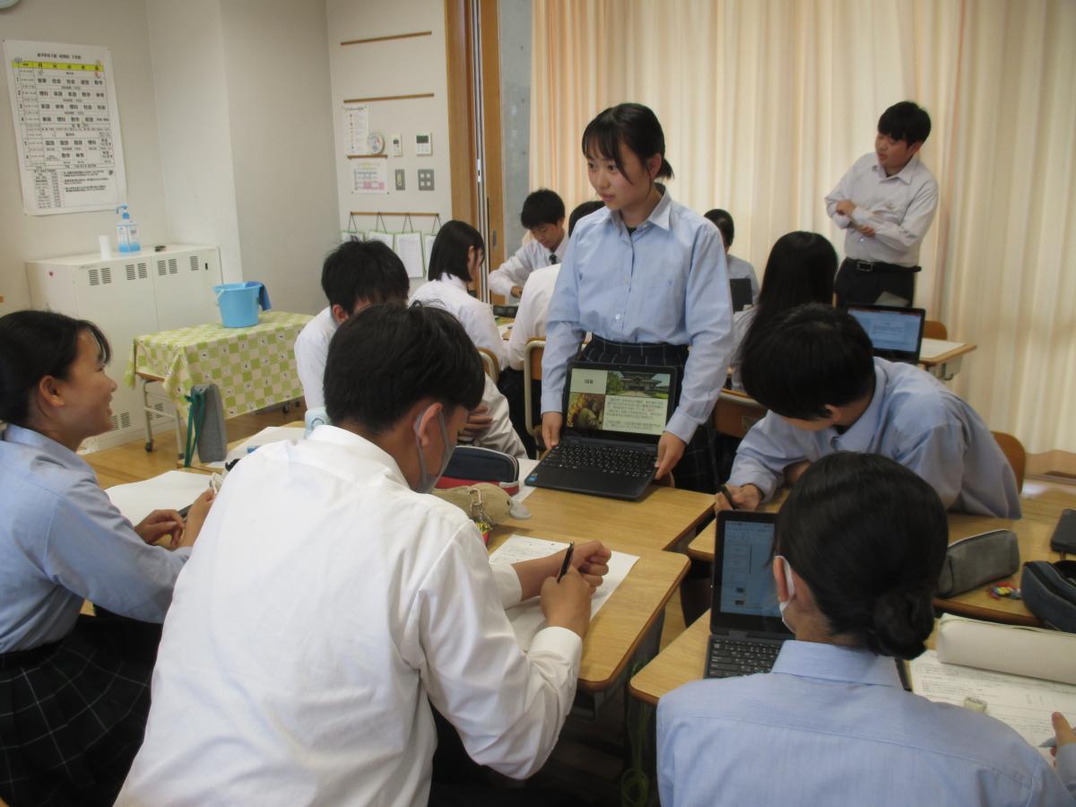 9年生 修学旅行プレゼン発表会