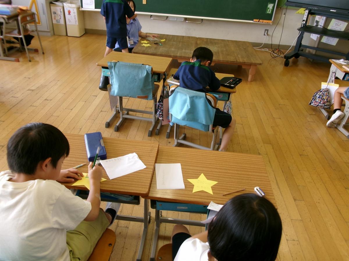 2.3年生 1年間のめあてを書きました