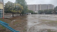 台風6号!グラウンドは・・・