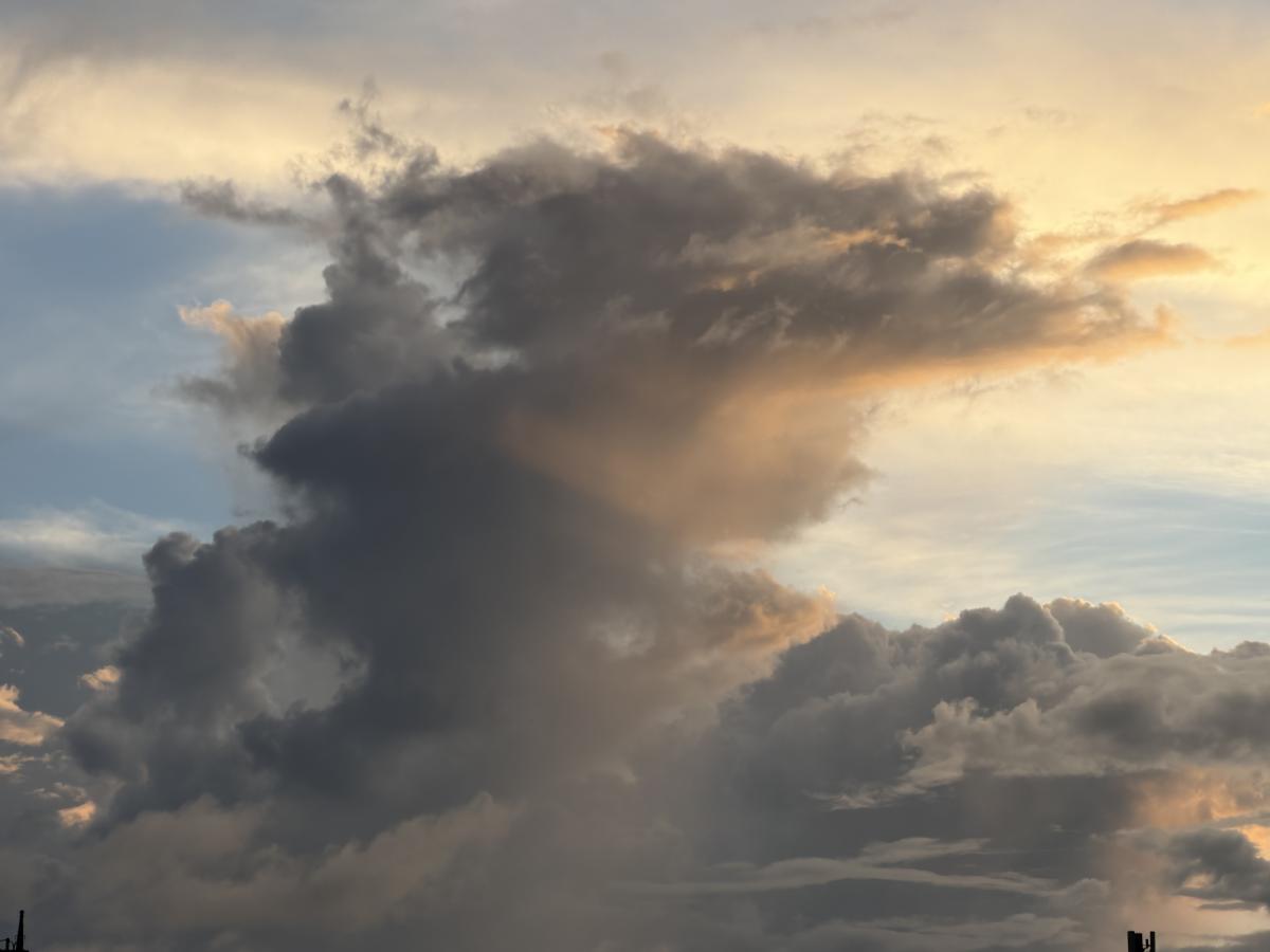 【学校より】夕方の積乱雲