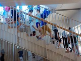 真剣に避難訓練を行いました