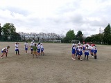 グラウンドでグループワークを実践!!