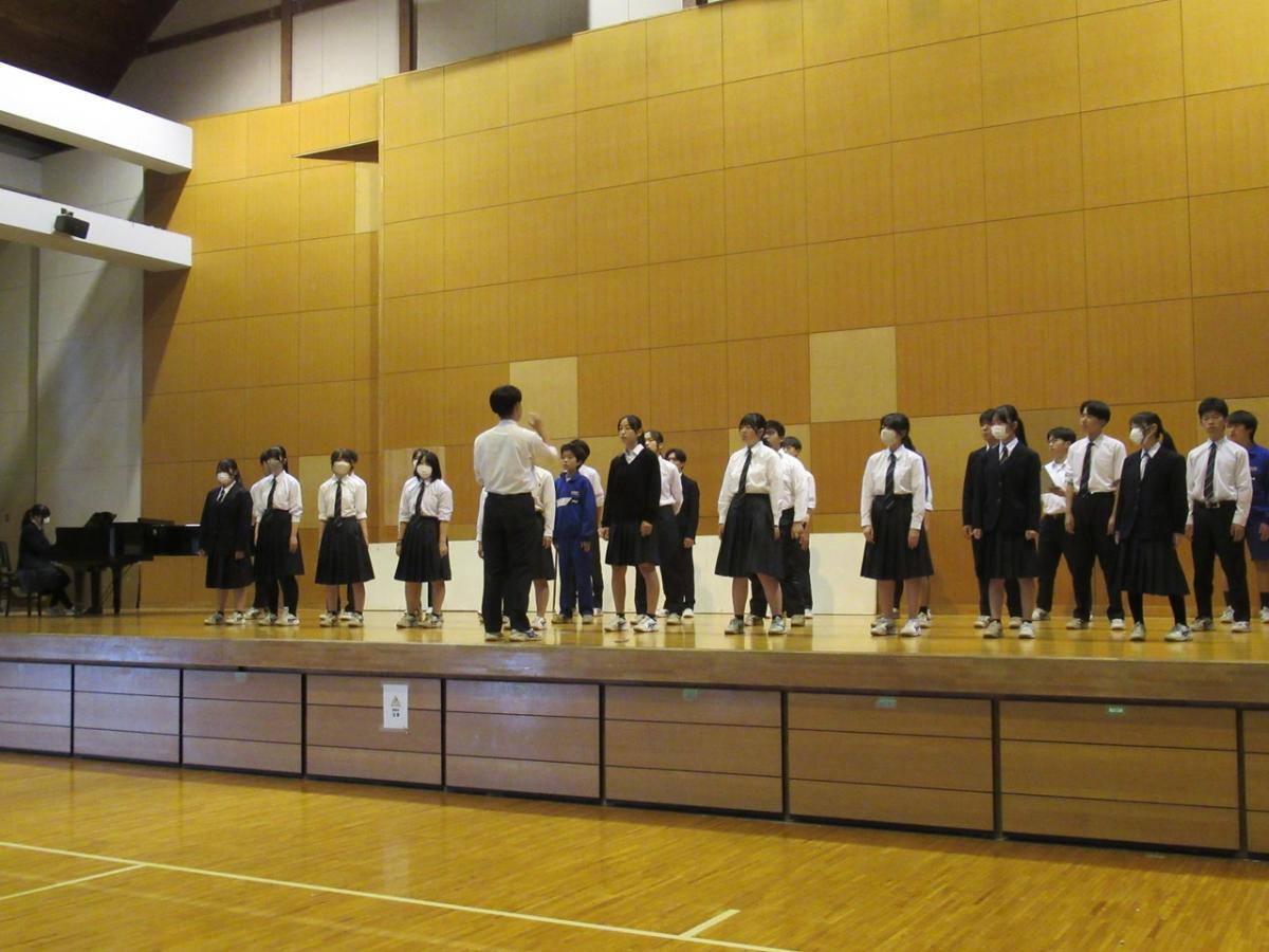 【9学年】音楽祭の練習風景