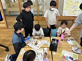 かすがランドの準備に5年生が来てくれました
