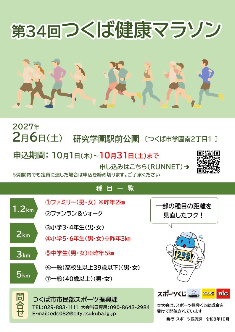 第34回つくば健康マラソンに関するページ